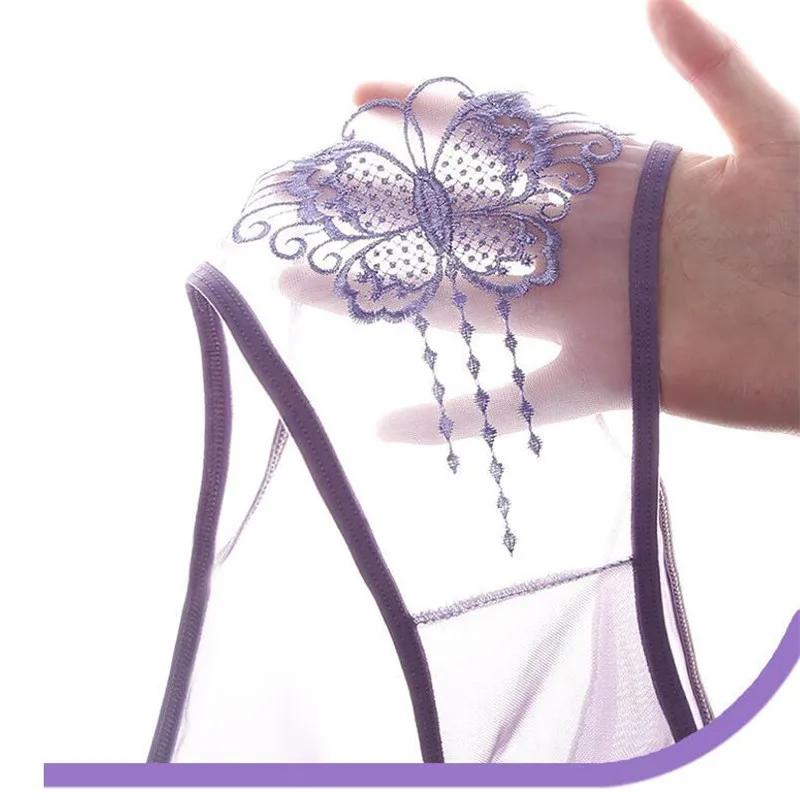 Fully Transparent Panties Women Sexy Hollow Butterfly Low-Rise Briefs Seamless Lingerie