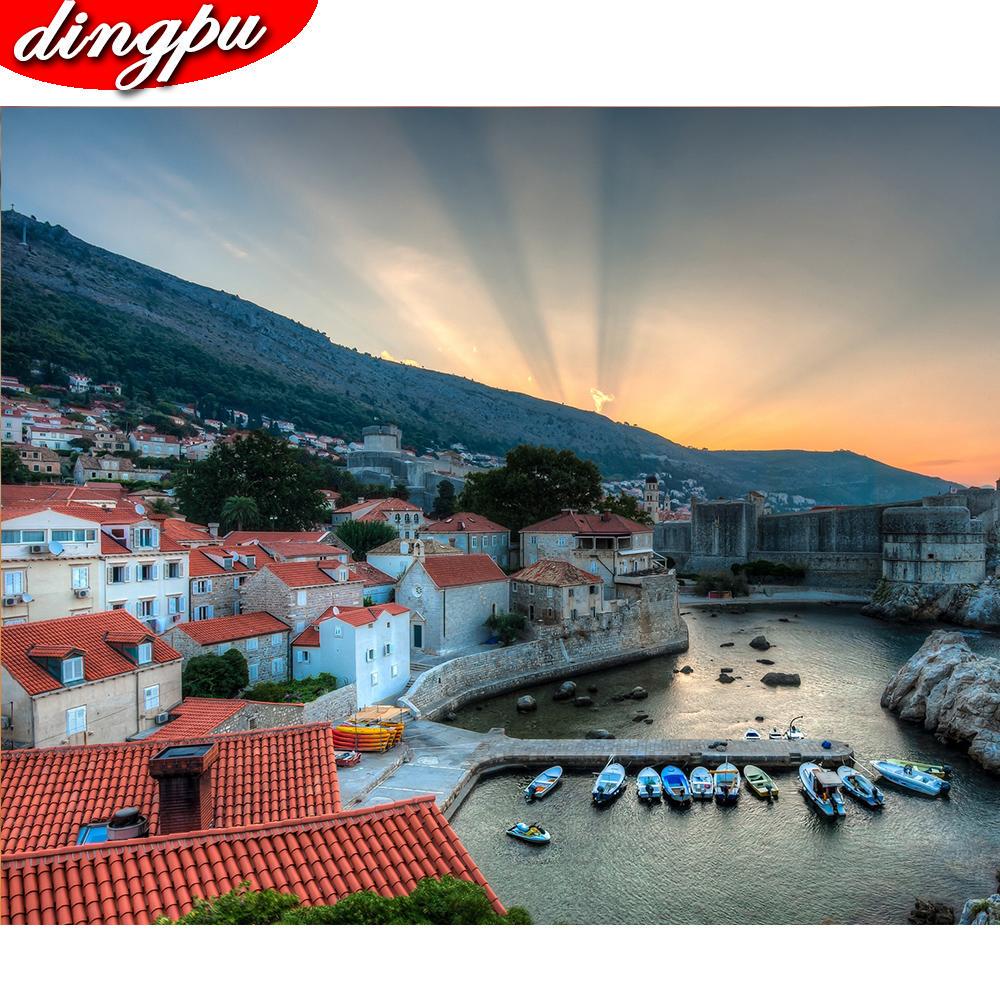 DINGPU Full Round Drill 5D DIY Diamond Painting "Flower " Embroidery Cross Stitch 5D Home Decor Gift