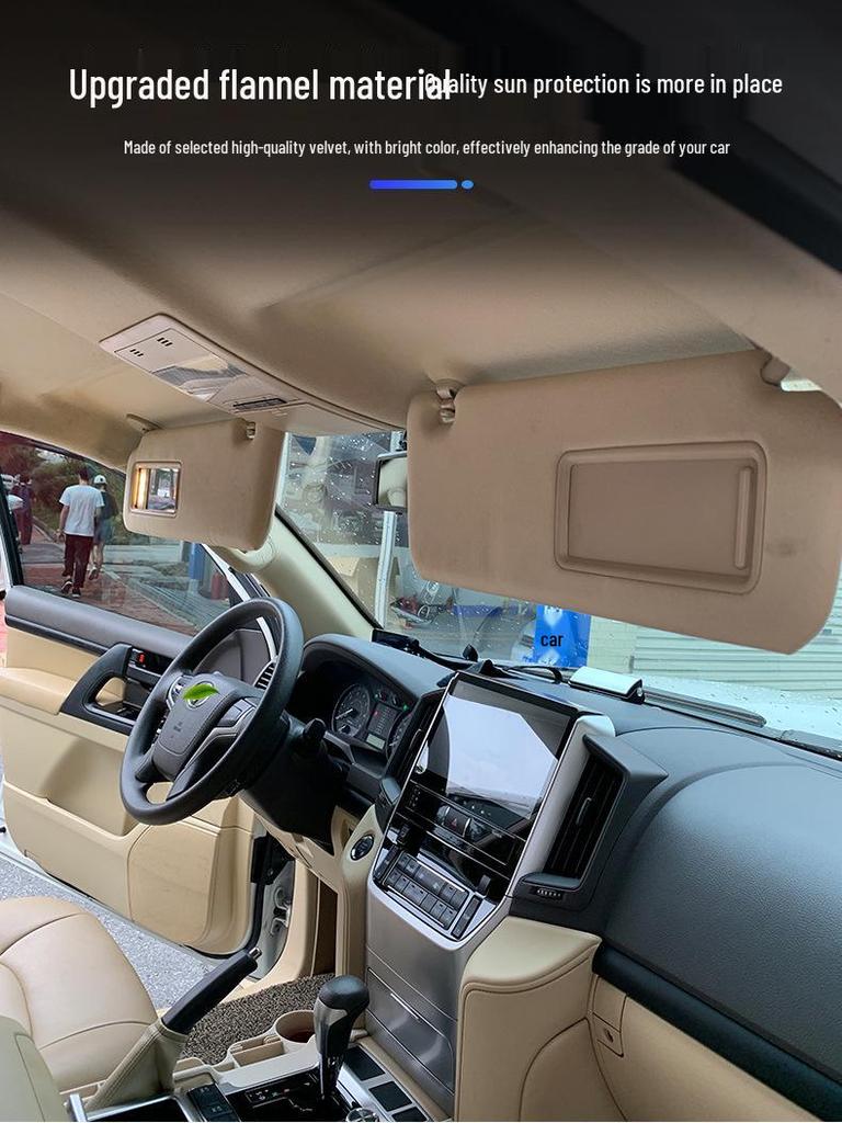 08-21 Land Cruiser Sun Visor Sunshade Front Windshield Makeup Mirror with Light