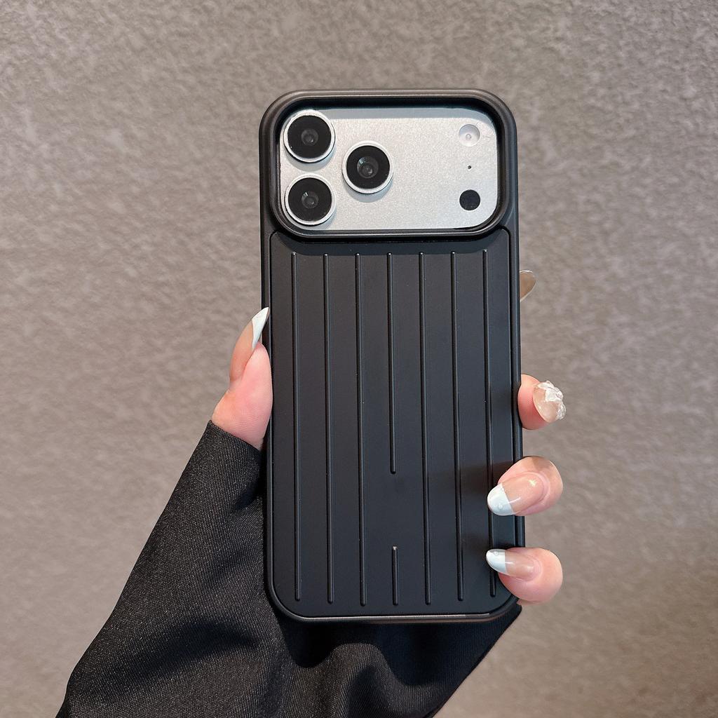 Aluminiumlegierung Handyhüllen für iPhone 18 17 16 15 14 Pro Max 3D Wellenstreifen Rückseite Luxus Business Gepäckabdeckung für Rimowa