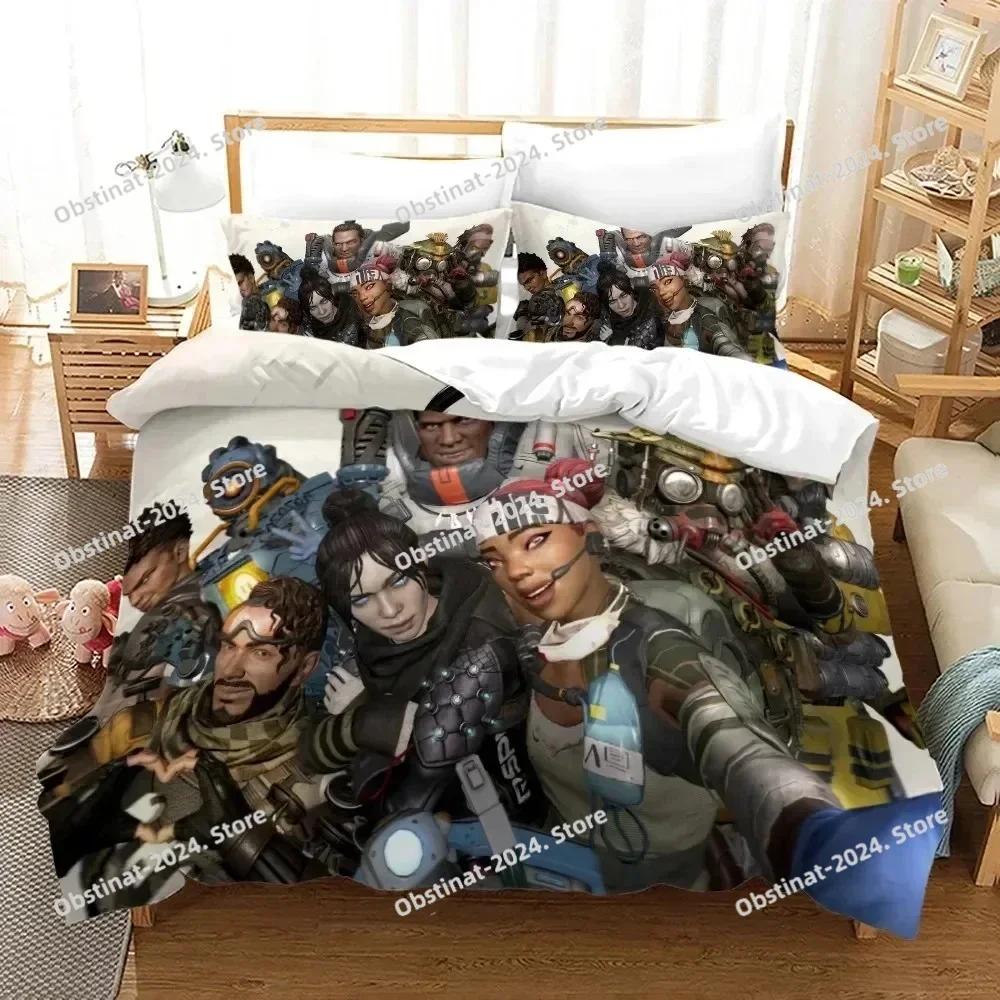 3D Print APEX Legends Bedding Set Printed single Comforter Quilt Bed Cover Duvet Cover Pillow Case 3 Pieces For Kids Adult Size