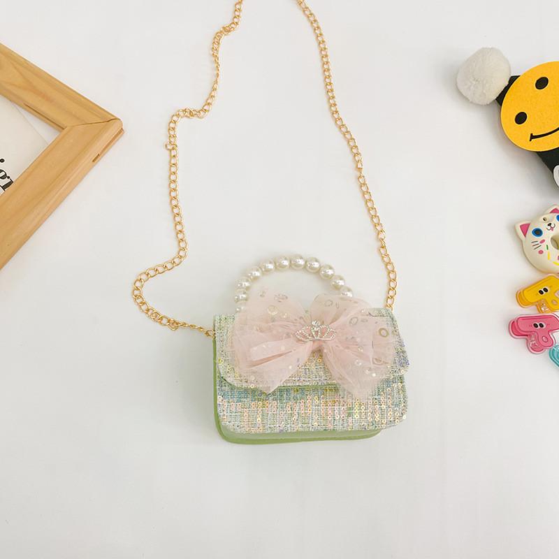 Adorable Mini Canvas Children's Crossbody Bag With Cute Bow And Chic Design
