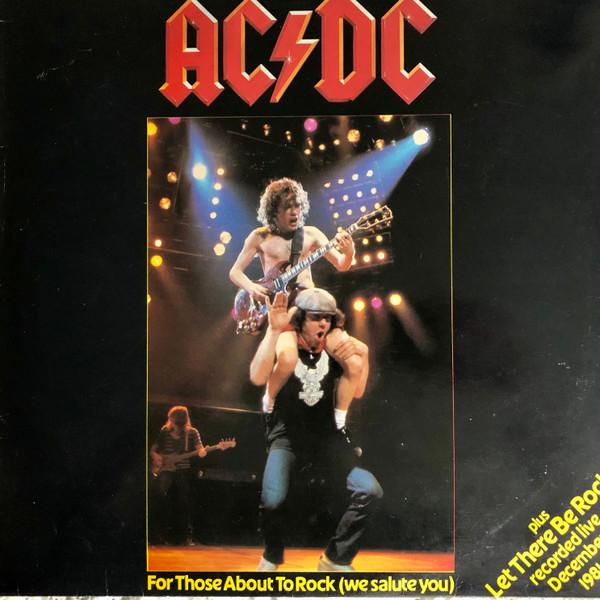 12-дюймовая пластинка ACDC  For Those About To Rock We Salute  K11721 ATLANTIC 1982 UK Rock Б/у