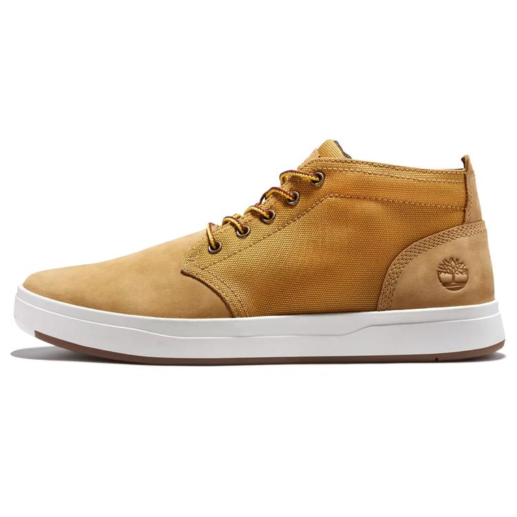 Timberland Davis Square Chukka Leather And Fabric Boots Wheat A1OI3231 43