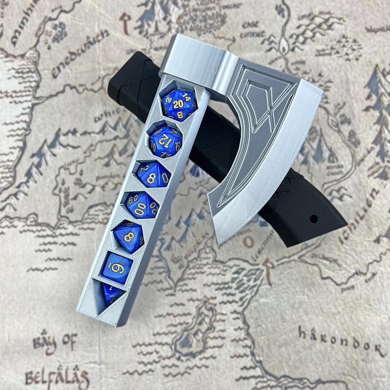 Tomahawk Würfelaufbewahrungsbox Kommt mit einem Satz Würfel, 22mm Standard Polyedrisches Würfelset, Ideale Tischspielzimmer Dekoration