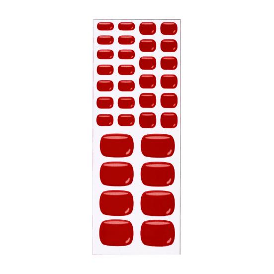 

Gel Toenail Strips with File Easy Apply Remove No LED Lamp Needed Adhesive Nail Sticker Home Manicure DIY Toe Nail Polish Wrap