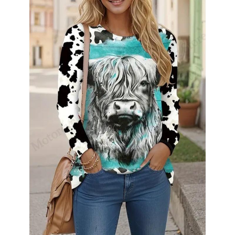 New Cute Cat 3d Print T-Shirt Animal Casual Long Sleeve T-shirt Women's Clothing Fashion Casual Oversized Tops Tees Female