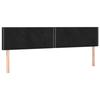 VidaXL Tête de Lit à LED Meuble de Chambre à Coucher Accessoire de Lit Double Tête de Cadre de Lit Intérieur Noir 3121528
