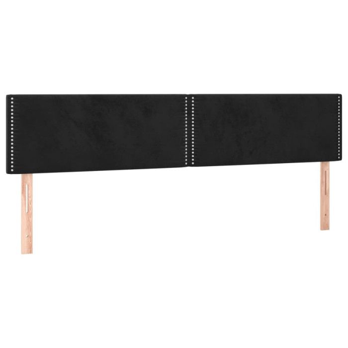 VidaXL Tête de Lit à LED Meuble de Chambre à Coucher Accessoire de Lit Double Tête de Cadre de Lit Intérieur Noir 3121528