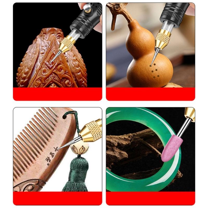 24Piece 3.7V 16000rpm Cordless Multi Purpose Grinding Machine 5 Adjustable Speeds for DIY Crafts and Home Repairs