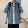 New Summer Men's Loose Short-Sleeve Denim Shirt - Korean Style for Couples