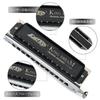 East Top Chromatic Harmonica C Key 12 Hole 48 Tone – High Airtightness, Stainless Steel Cover, with Case & Cloth