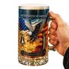 250th Anniversary Whiskey Bottle Thick Glass Decanter with Handle Beer Mug for History Buffs And Veterans