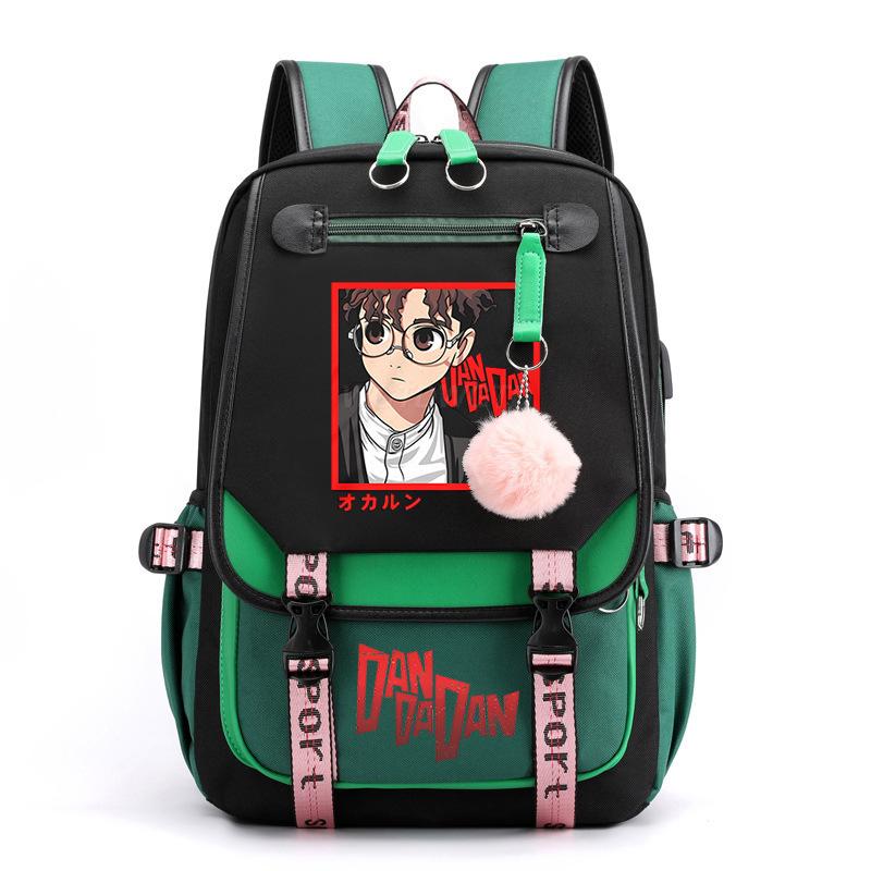 The New Dandadan Bold Party Surrounding Printing Trend Junior High School Students Large-capacity Leisure Schoolbag