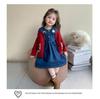 2025 Girls' Stylish Denim Two-Piece Dress Set for Spring/Autumn