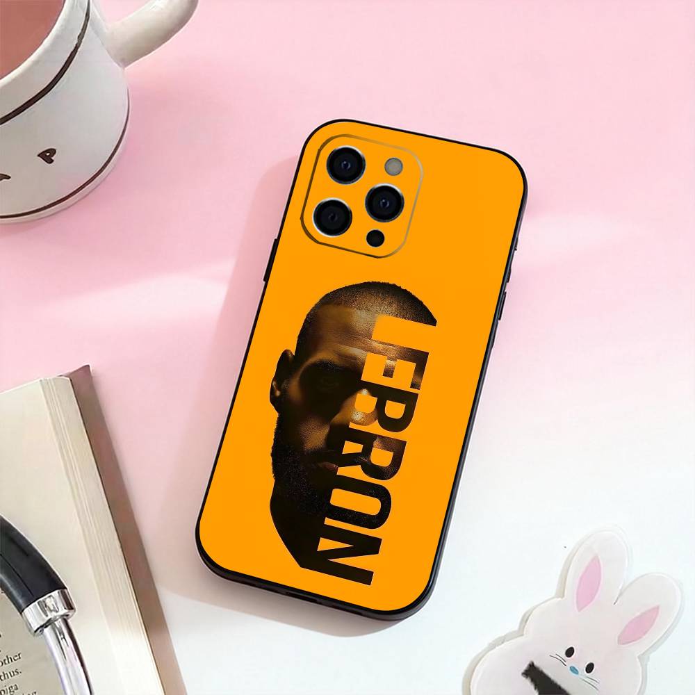 Custodia per Telefono Basketball L-Lebron James 23 Per iPhone 17,16,15,14,13,12,11 Plus,Pro,Max,XS Silicone Morbida