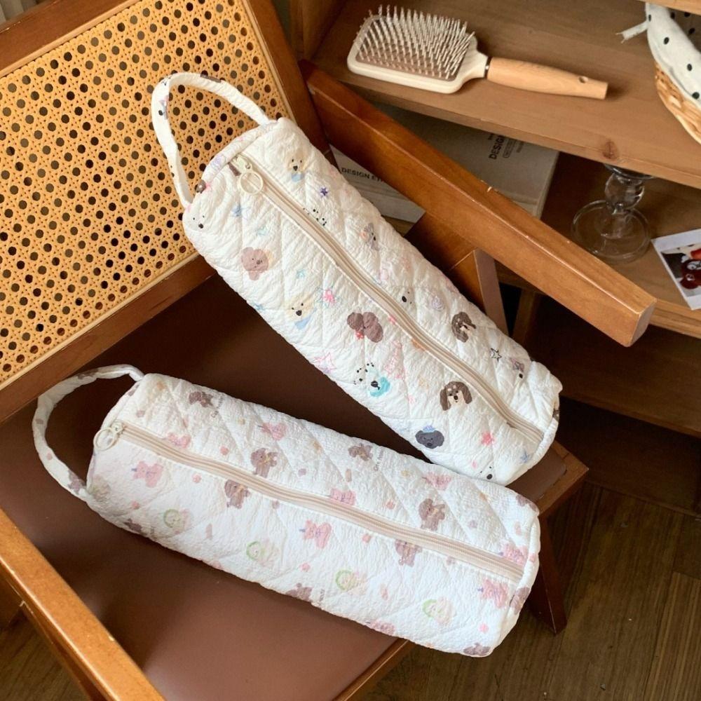 Large Capacity Hair Dryer Storage Bag Quilting Cotton Carrying Case Curler Storage Bag  for Travel