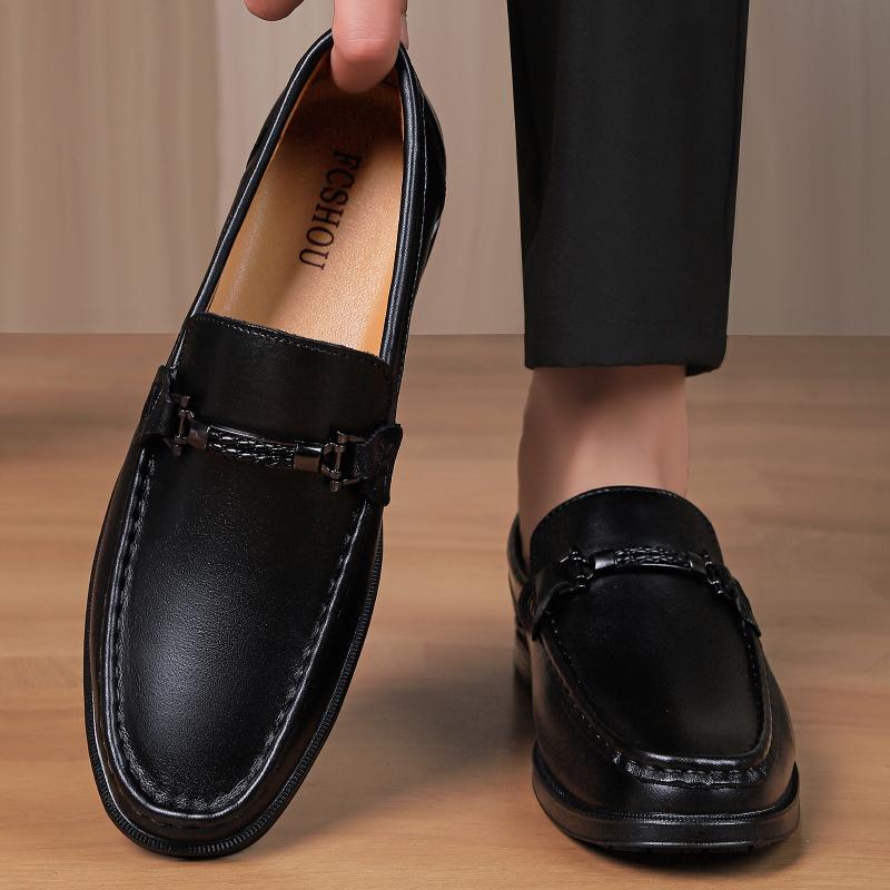 Fashion Luxury Trendy Men Casual Shoes Genuine Leather Loafers Summer Driving Shoes Breathable Man Soft Slip on Footwear Business Shoes
