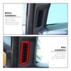 2x A-Pillar Air Vent AC Outlet Cover Trim For Ford Bronco 2021+ Red Accessories