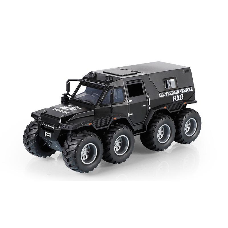 

1/24 Russia Avtoros Shaman 8x8 ATV Armored Car Model Alloy Toy Car Boy Off-road Vehicle Car Model Gift чёрный