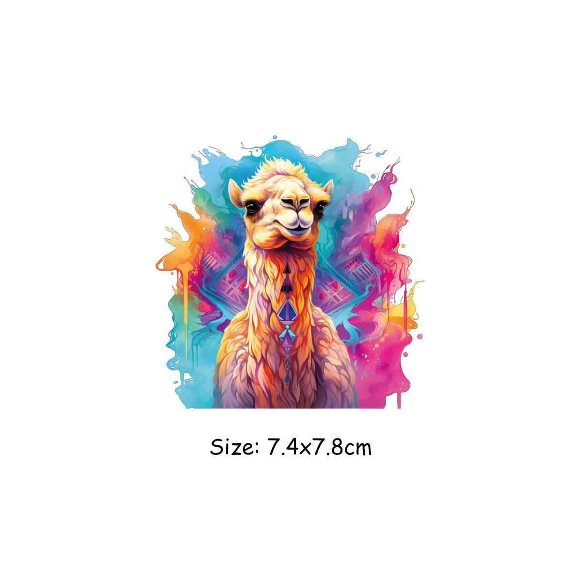 

Красочные животные термонашивка Коза Лев Лиса джинсы в полоску модный аксессуар «сделай сам» наклейка термопресс аппликация нашивка на одежду