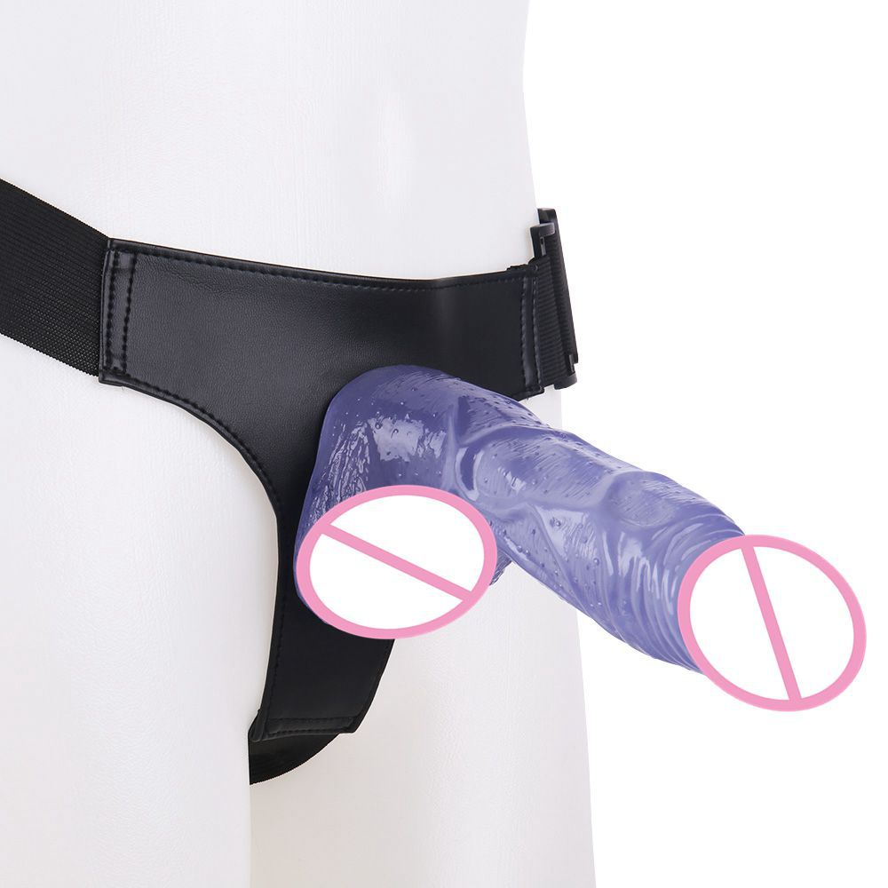 Triángulo con conjunto de pene grande, lindo y simulado, con pantalones de cuero para pene, productos divertidos para mujer