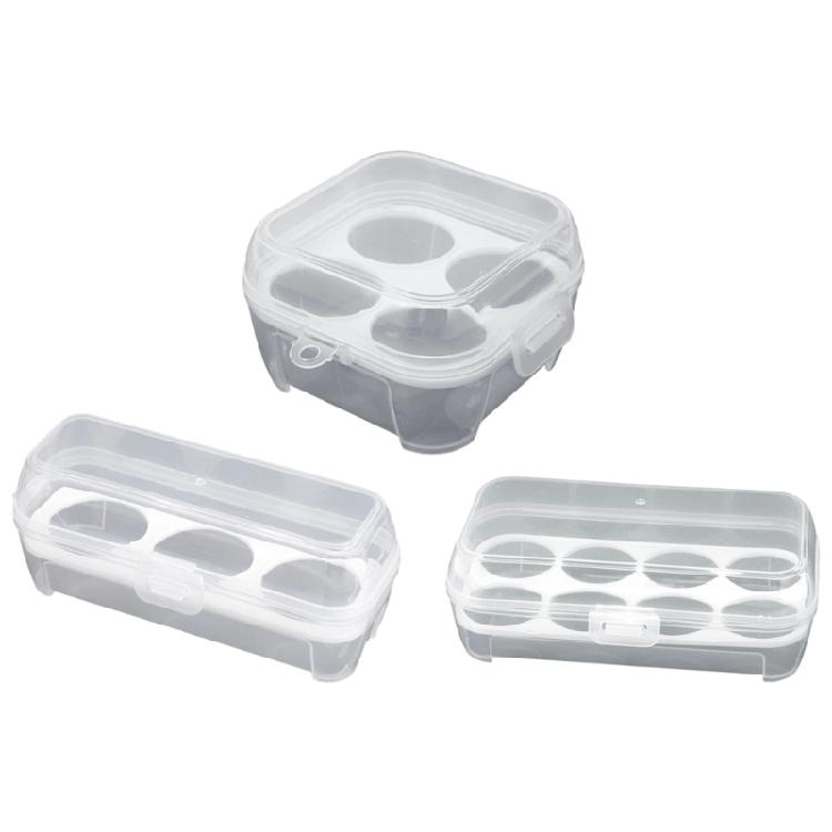 Travel Friendly Clear Eggs Case With Sealed Closure Camping Cookware Organizers Crush Proof Construction