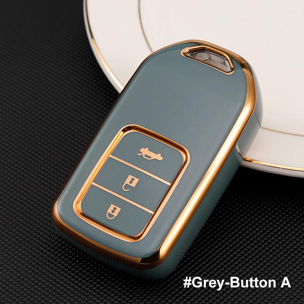 TPU Car Remote Key Case Cover Protector Shell Fob For Honda CRV CR-V Fit Civic Accord HR-V HRV City Odyssey XR-V Accessories