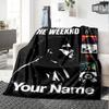Name Custom The Weekend Print Flannel Blanket High Quality Warm Comfortable Cover for All Seasons Perfect for Gifts Home Decor