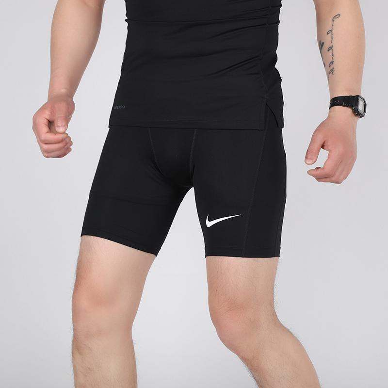 Nike Pro Metallic Logo Print Compression Shorts Men Bottoms Black BV5636-010