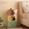 Bedside Cabinet Cream Style Storage Cabinet for Bedroom Multi-functional Storage