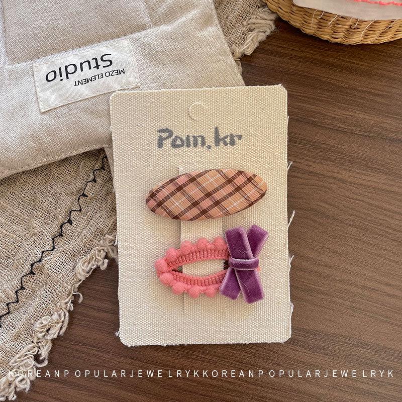 Korean Style Floral Fabric Hair Clip - Autumn/Winter