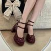 Pantofi Noi cu Toc pentru Femei Modă Bare Încrucișate Pantofi Eleganti cu Decolteu Redus pentru Doamne Încălțăminte cu Toc Înalt Feminin Tocuri cu Platformă