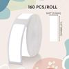 Label Maker Tapes for Phomemo D30, 12mmx40mm 15mmx30mm White Self-Adhesive Label Tape Sticker Thermal Paper Roll for Office Household Supplies