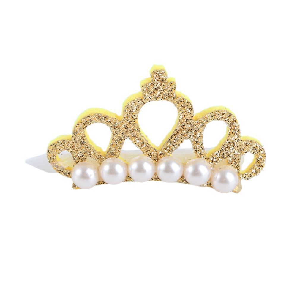 Small Dogs Faux Pearl Crown Shape Bows Hair Clips Bow Cute Head Decoration For Pets Hair Clips Grooming Cat Bow Pet Accessoires