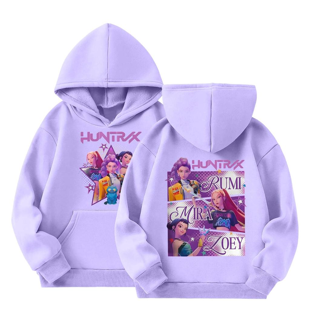Kinder Freizeit Rundhals Bedruckter Pullover Langarm Kapuzen-Sweatshirt Oberteil