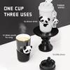 Insulated SUS316 Ceramic Stainless Steel Panda Coffee Mug BPA FREE Travel Mug 520ml 17oz Free Carry Freesip and Spout Twist On Lid Best Cup