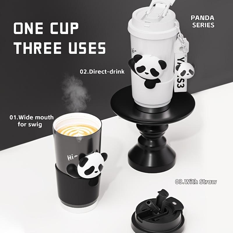 Insulated SUS316 Ceramic Stainless Steel Panda Coffee Mug BPA FREE Travel Mug 520ml 17oz Free Carry Freesip and Spout Twist On Lid Best Cup