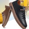 Scarpe casual da uomo in pelle nuove per uomo, scarpe sportive antiscivolo, scarpe da ginnastica comode alla moda, scarpe casual da uomo piatte e slip-on