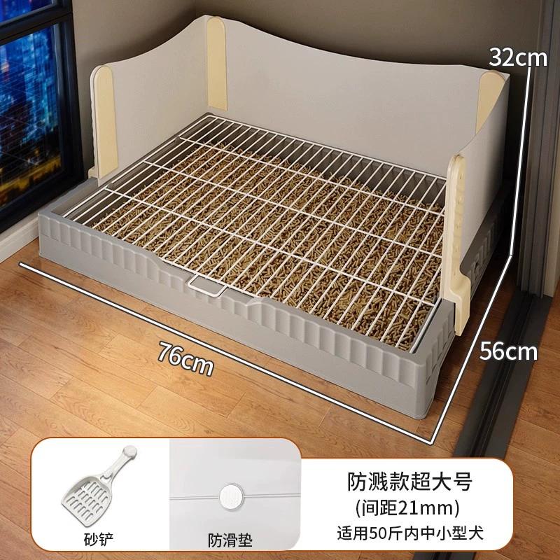 Large Dog Toilet Pet Urine Pot for Teddy with Dog Litter Box Training Tray Pee Pad Holder for Dogs Indoor Pet Bathroom Solution