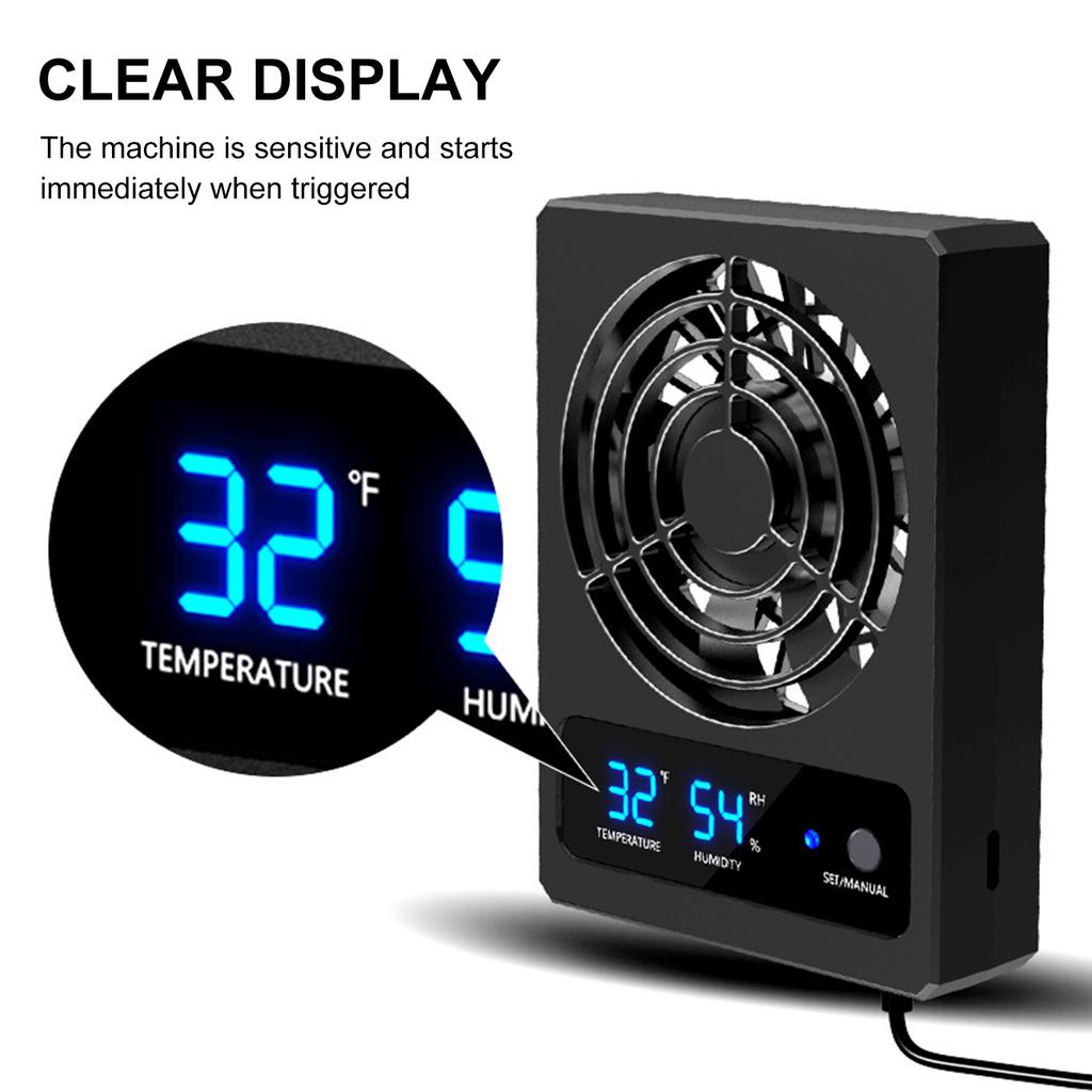 Reptiles Cooling Fan for Terrarium Low Noise Energy Saving Chiller Air Cooler Humidity Reducer Chiller Automatic Control