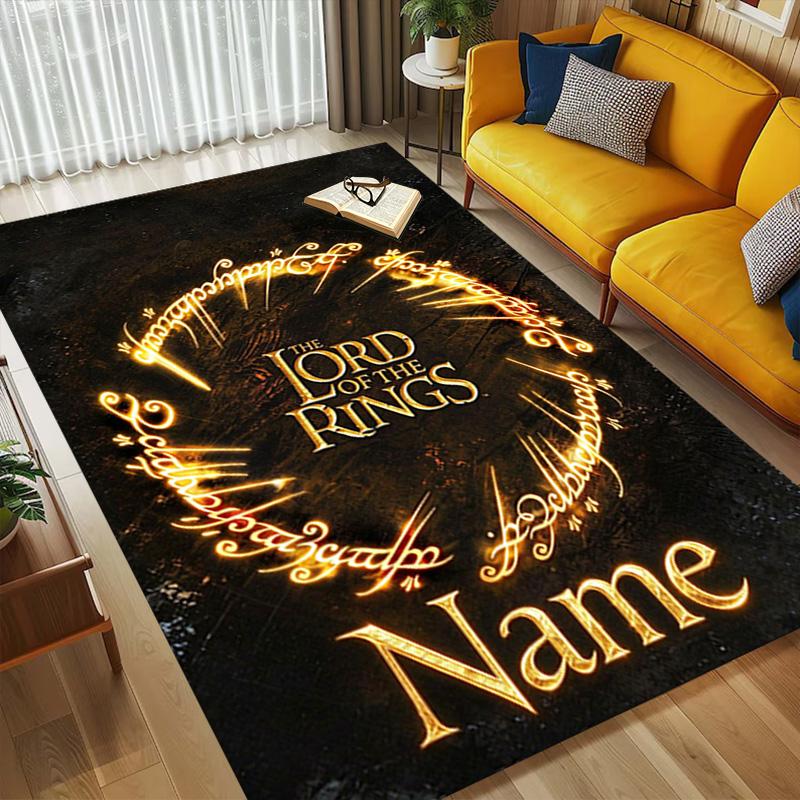 Custom Lord Rings Area Rug Living Room Nonslip Soft Carpet For Bedroom Game Playroom Sofa Office Home Decor Doormat Christmas Gift C10335