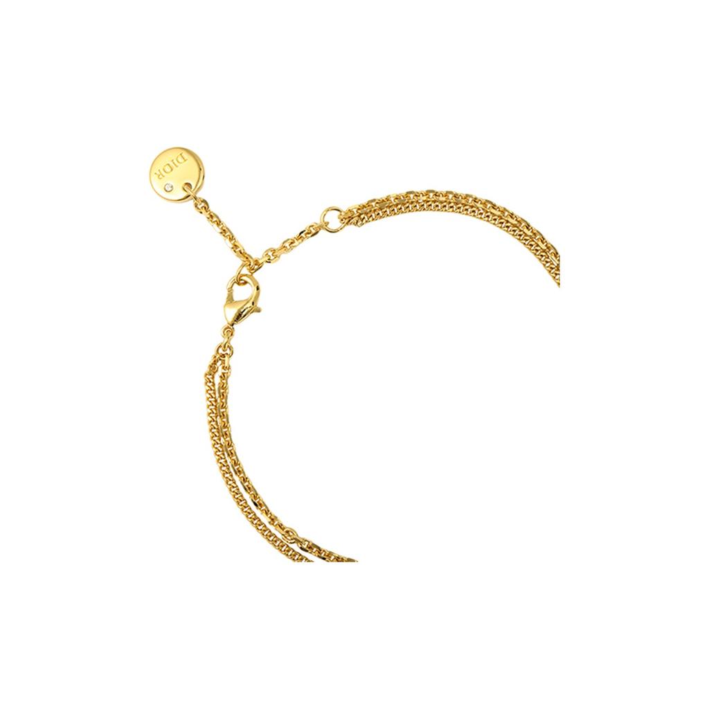 Dior CD Double Chain Star Bracelet Women Bracelet Gold B1133PMTCY-D301