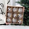 9 Stück/Set Weihnachts-Hängekugel Christbaumkugel für Weihnachtsbaumdekoration Feiertags-Hochzeits-Party-Dekor 2024 Neujahrsgeschenk
