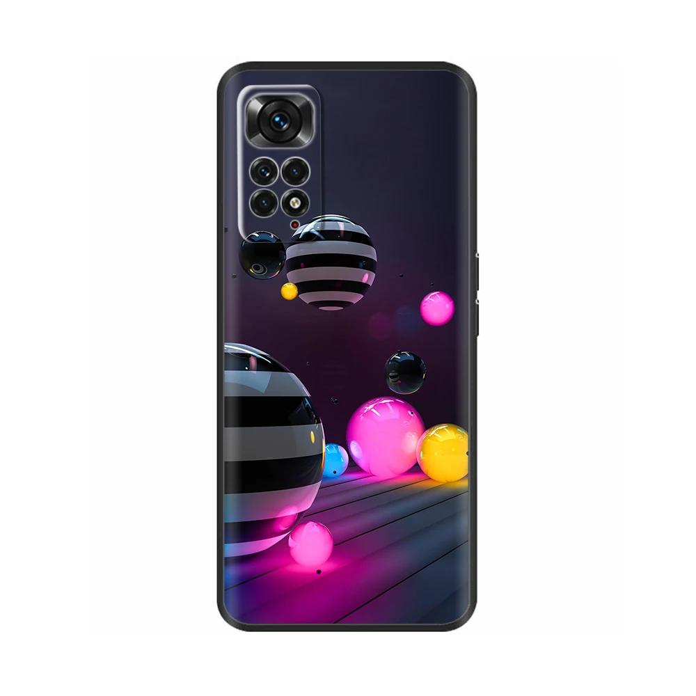 Hülle Für Xiaomi Redmi Note 11 11S Weiches Flüssigsilikon Cartoon Hülle Für Redmi Note11 Pro Plus Fundas Gemustert Vollschutz