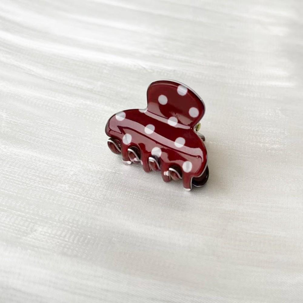 Cute Polka Dot Hair Claw Non-Slip Acrylic Hair Clamps New Mini Hair Clips  For Women