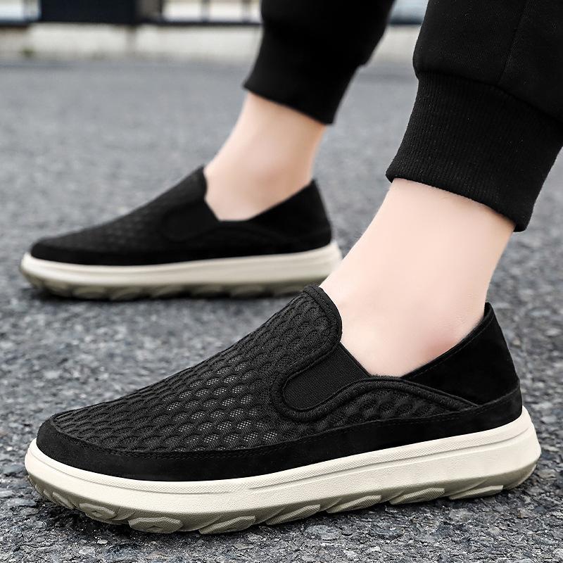 Shoes Men's Casual Shoes Spring New Breathable Non-smelly Foot Single Shoes Flying Woven Dad Shoes