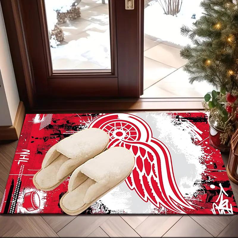 Detroit Red Wings Crest Area Rug Suitable for Indoor And Outdoor,Carpets for Kitchens, Homes, Offices, Living Rooms,Home Decor,Christmas Gift