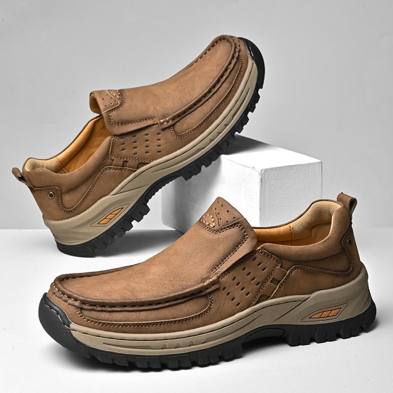 Handmade Shoes Genuine Leather Casual Shoe for Men Flat Platform Walking Outdoor Footwear Loafers