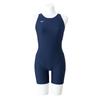 N2MGAC03 Women's Basic All-in-One Swimsuit, Navy, for Competitive Swimming, Practice, and School Use